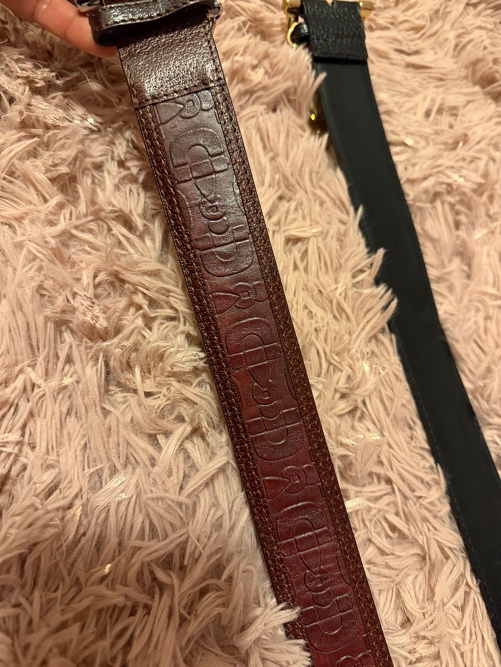 Gucci women Brown Leather Belt size 95 - Picture 2 of 3